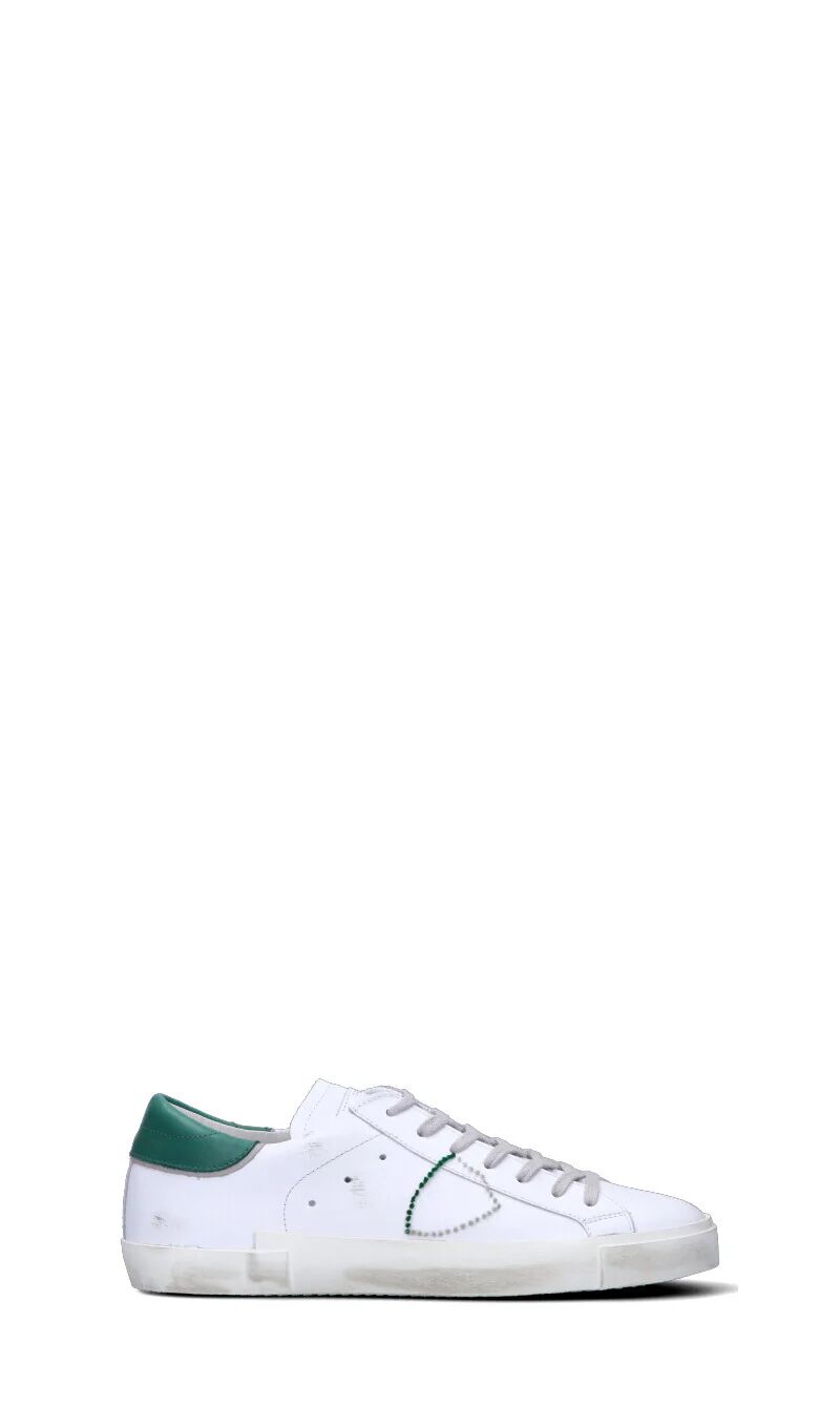 PHILIPPE MODEL Sneaker uomo bianca/verde in pelle BIANCO 41