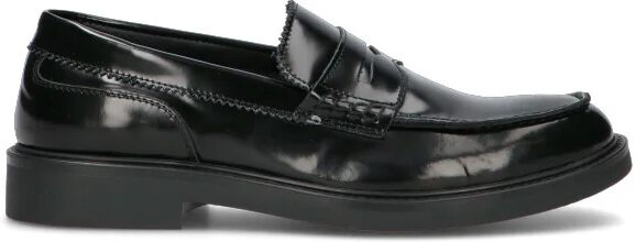 MEZZETINTE Mocassino uomo nero in pelle NERO 42