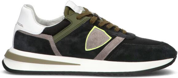 PHILIPPE MODEL Sneaker uomo blu/verde in pelle NERO 45