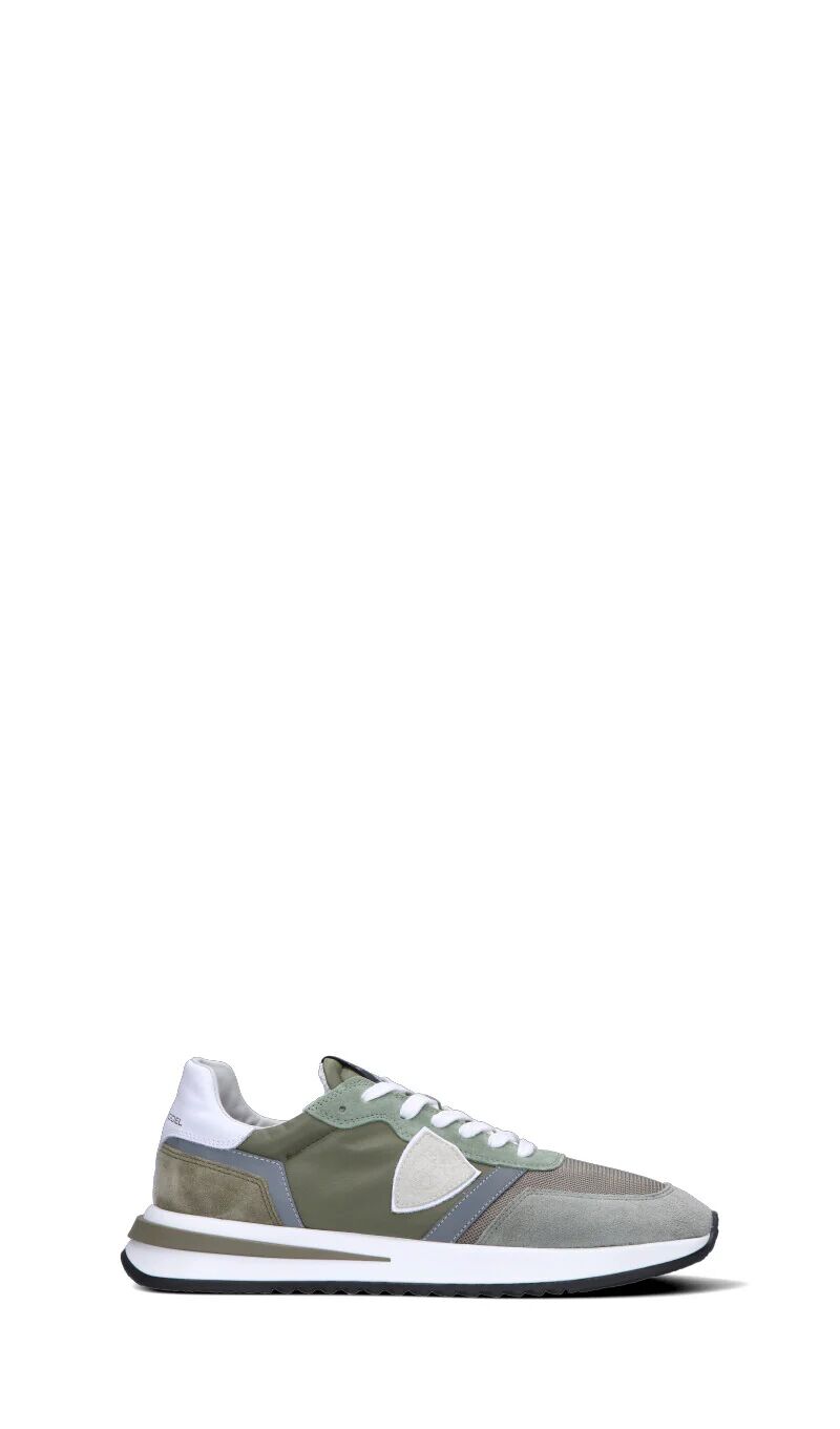 PHILIPPE MODEL Sneaker uomo verde/grigia in suede VERDE 42