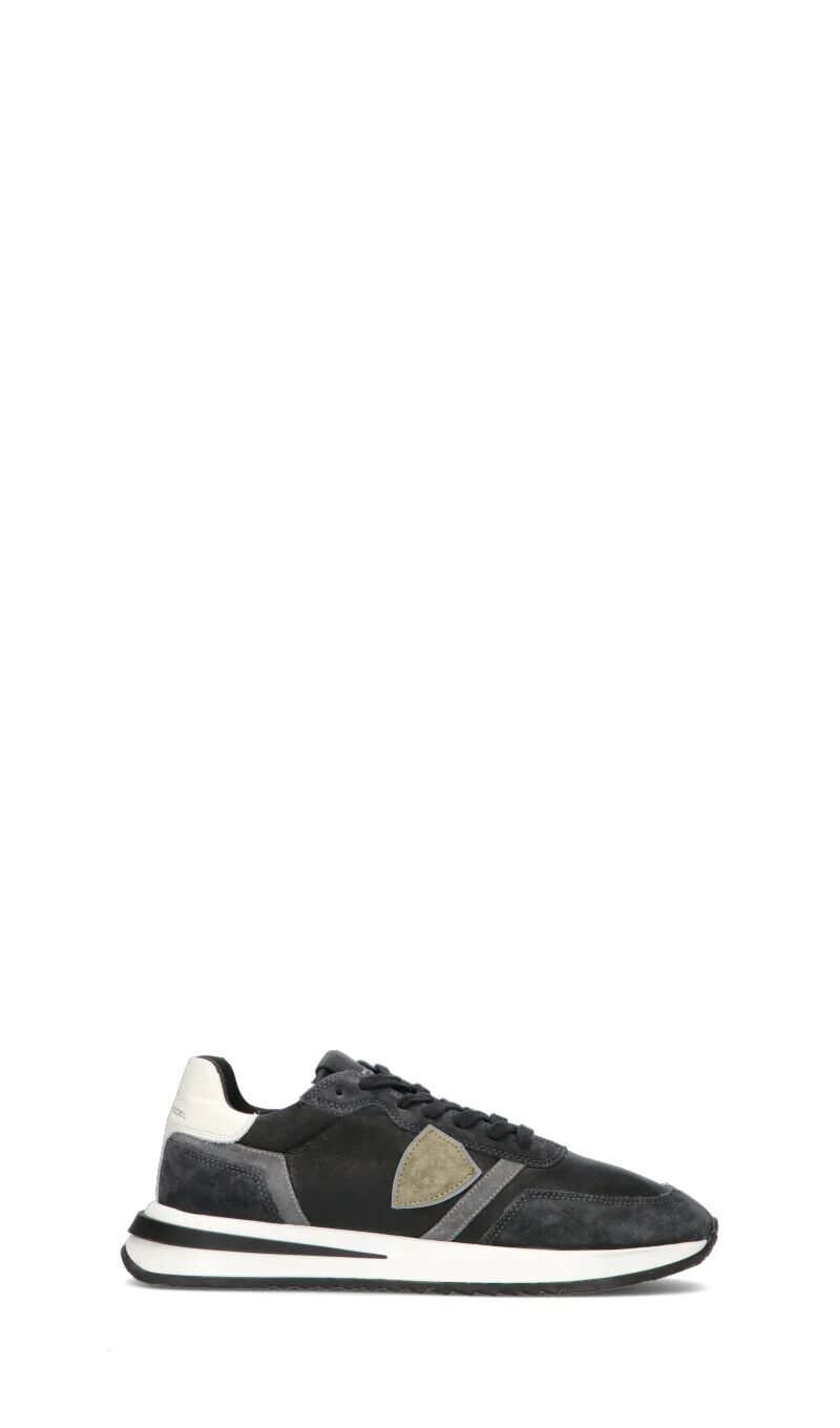PHILIPPE MODEL Sneaker uomo nera/grigia in pelle NERO 41
