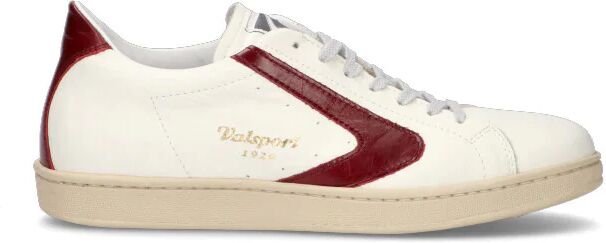 Valsport TOURNAMENT Sneaker uomo bianca/bordeaux in pelle BIANCO 45