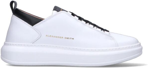 ALEXANDER SMITH Sneaker uomo bianca/nera in pelle BIANCO 42