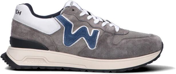 WOMSH Sneaker uomo grigia in suede GRIGIO 42