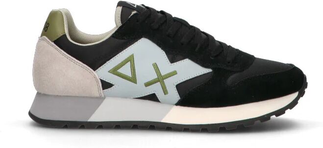 SUN68 Sneaker uomo nera/azzurra/beige/verde militare in suede NERO 43