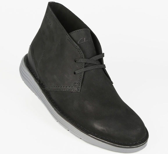 Clarks BRAHNZ MID Polacchine da uomo in pelle scamosciata Polacchine uomo Nero taglia 40