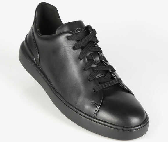 Clarks COURTLITE LACE Sneakers da uomo in pelle Sneakers Basse uomo Nero taglia 42