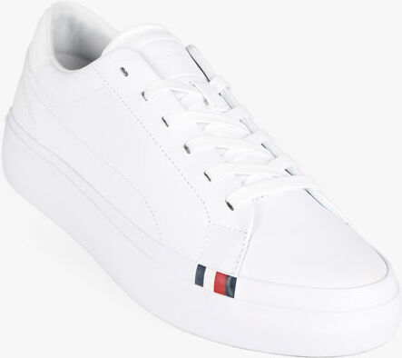 Tommy Hilfiger Elevated Vulc Leather Low Sneakers in pelle da uomo Sneakers Basse uomo Bianco taglia 45