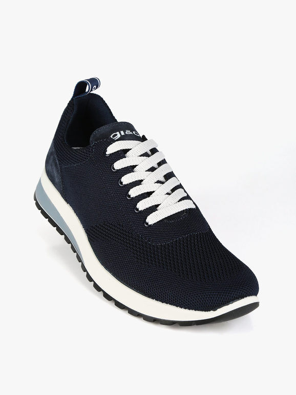 IGI&Co ; Scarpe stringate uomo in tessuto Sneakers Basse uomo Blu taglia 42