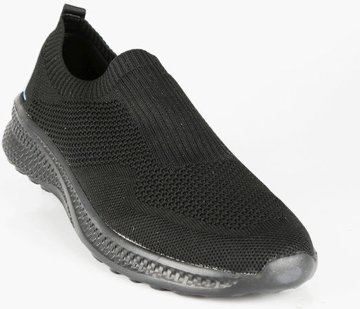 Canguro Scarpe uomo slip on in maglia Slip On uomo Nero taglia 44