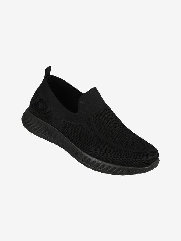 Jomix Sneakers da uomo slip on in maglia Slip On uomo Nero taglia 43