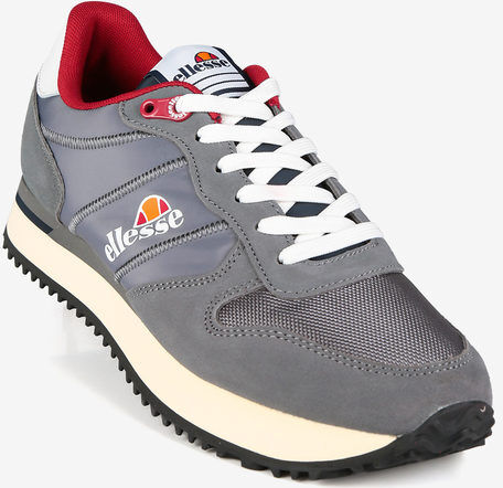 Ellesse Sneakers stringata in pelle da uomo Sneakers Basse uomo Grigio taglia 45