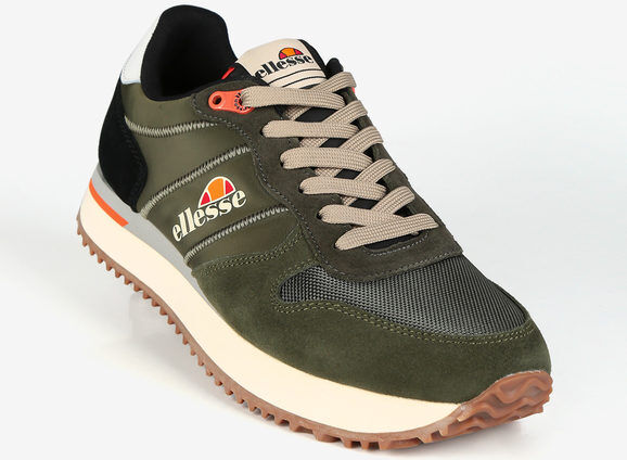 Ellesse Sneakers stringata in pelle da uomo Sneakers Basse uomo Verde taglia 45