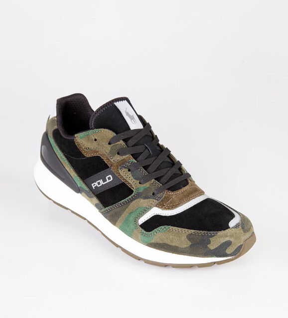 Ralph Lauren Train100 suede mash Sneakers uomo verdi Sneakers Basse uomo Verde taglia 40