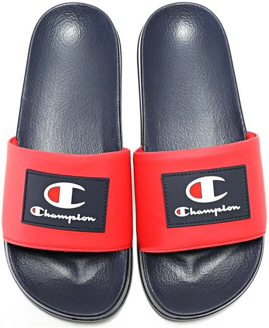 Champion Ciabatte Sandali Mare Piscina UOMO Rosso Nero Slide ARUBO