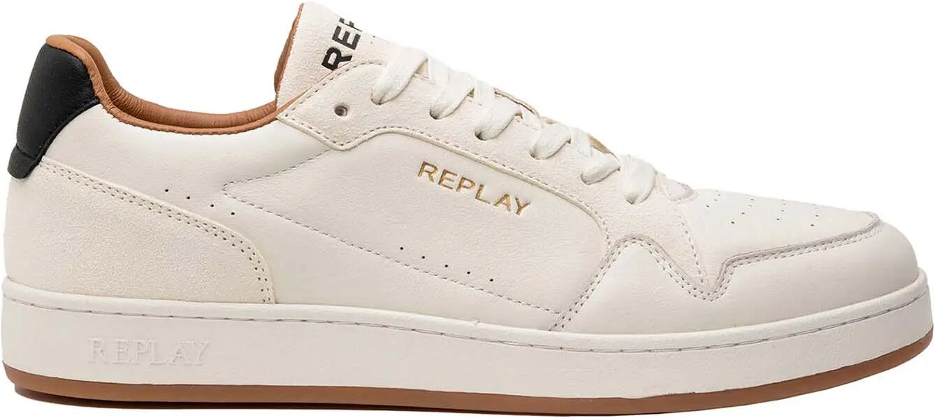 Replay Sneakers Bianche Uomo BIANCO/MARRONE 40