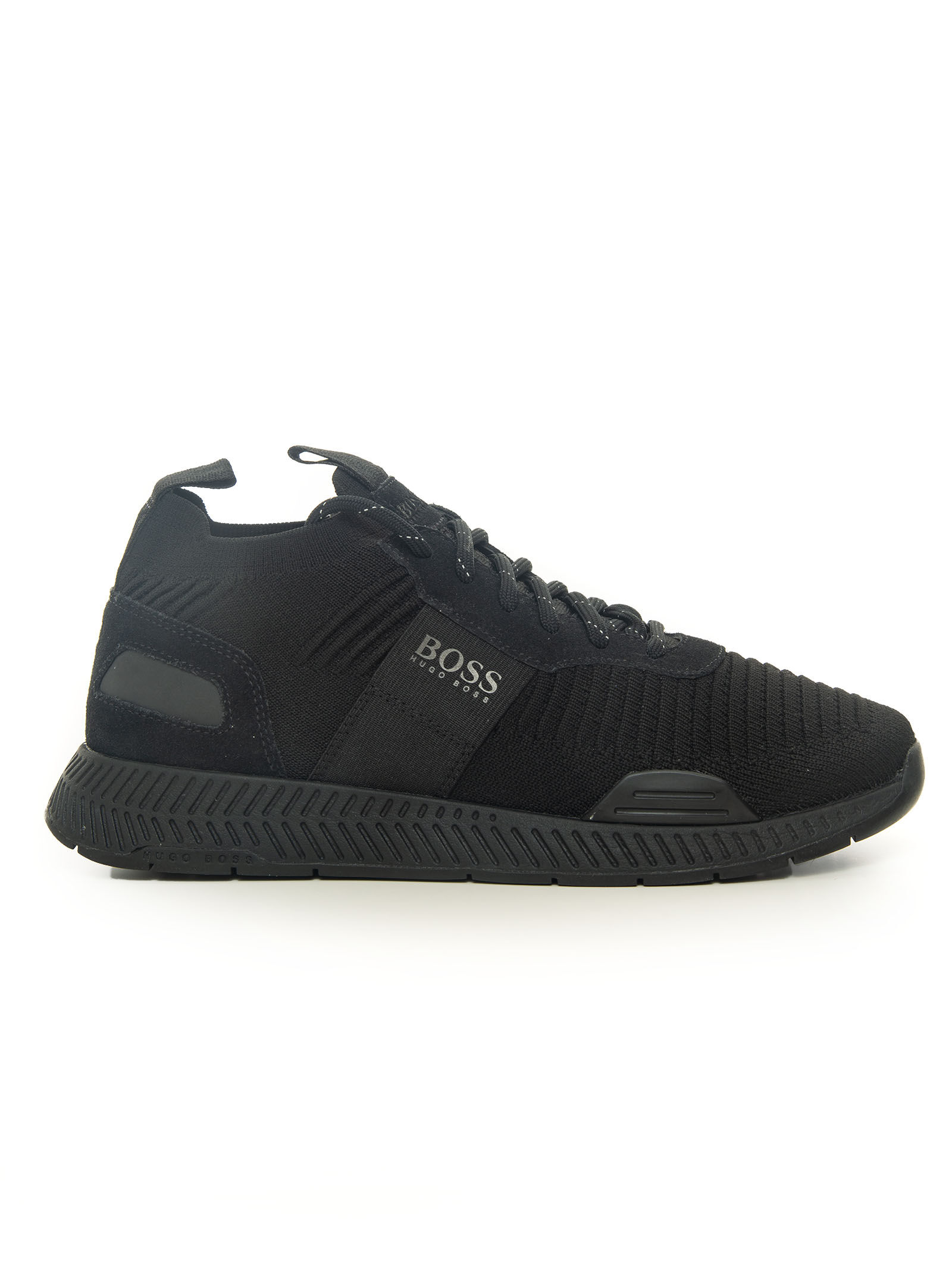 Boss Sneakers Titanium-Runn Nero Pelle Uomo