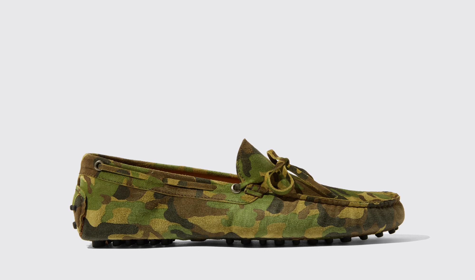 Scarosso James Camo Suede - Uomo Mocassini Con Gommini Camouflage - Camoscio 42,5