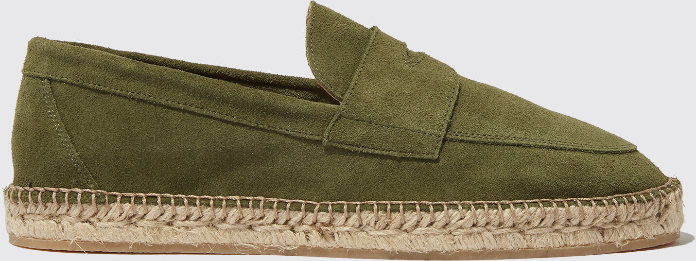 Scarosso Diego Green Suede - Uomo Espadrillas Green - Suede Leather 46