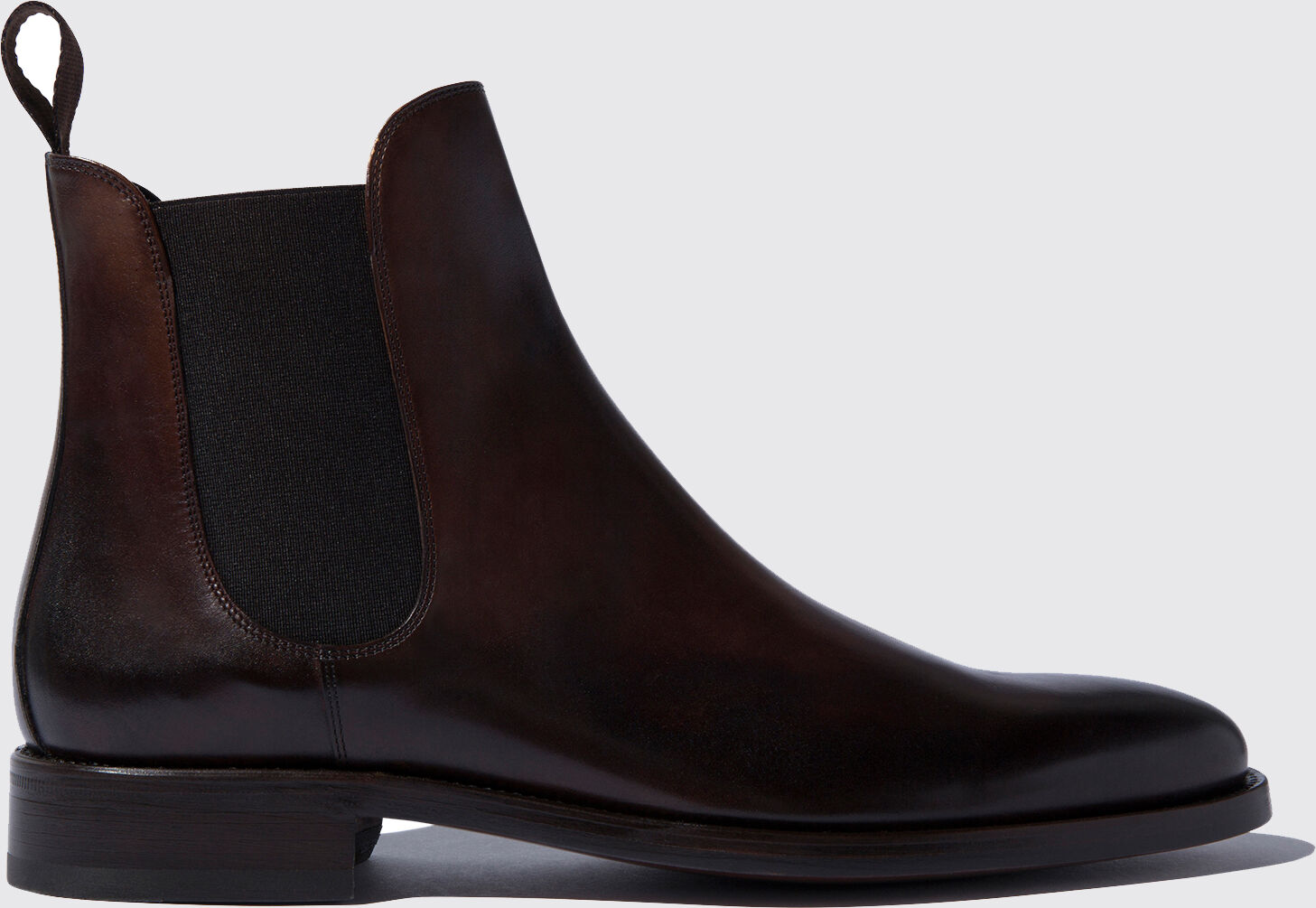 Scarosso Enzo Ebano - Uomo Chelsea Boots Marrone Scuro - Vitello 42