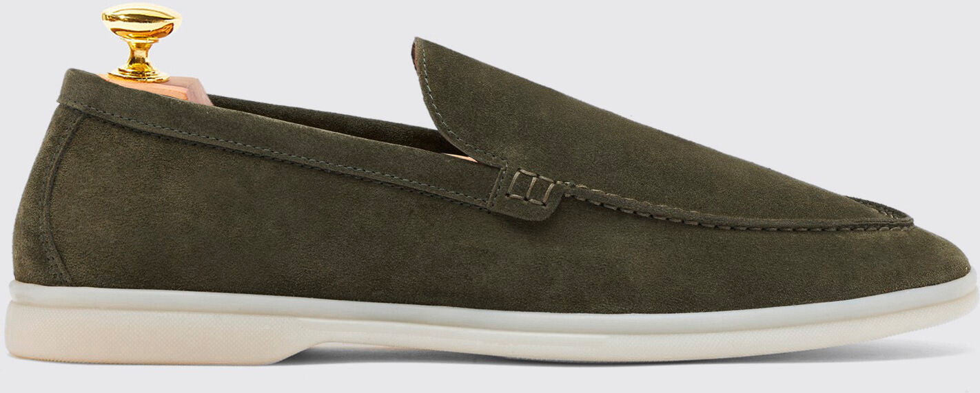 Scarosso Ludovico Olive Suede - Uomo Mocassini Olive - Suede 40