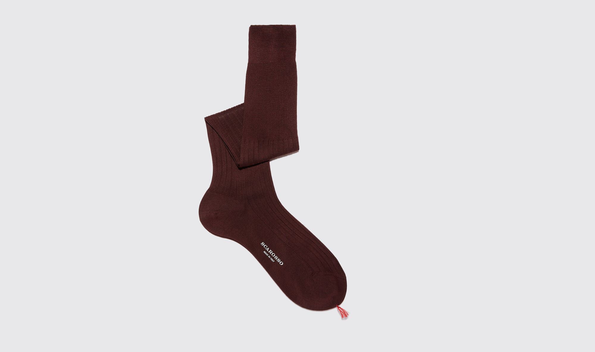 Scarosso Burgundy Cotton Knee Socks - Uomo Prima Che Finiscano Borgogna - Cotone 44-45