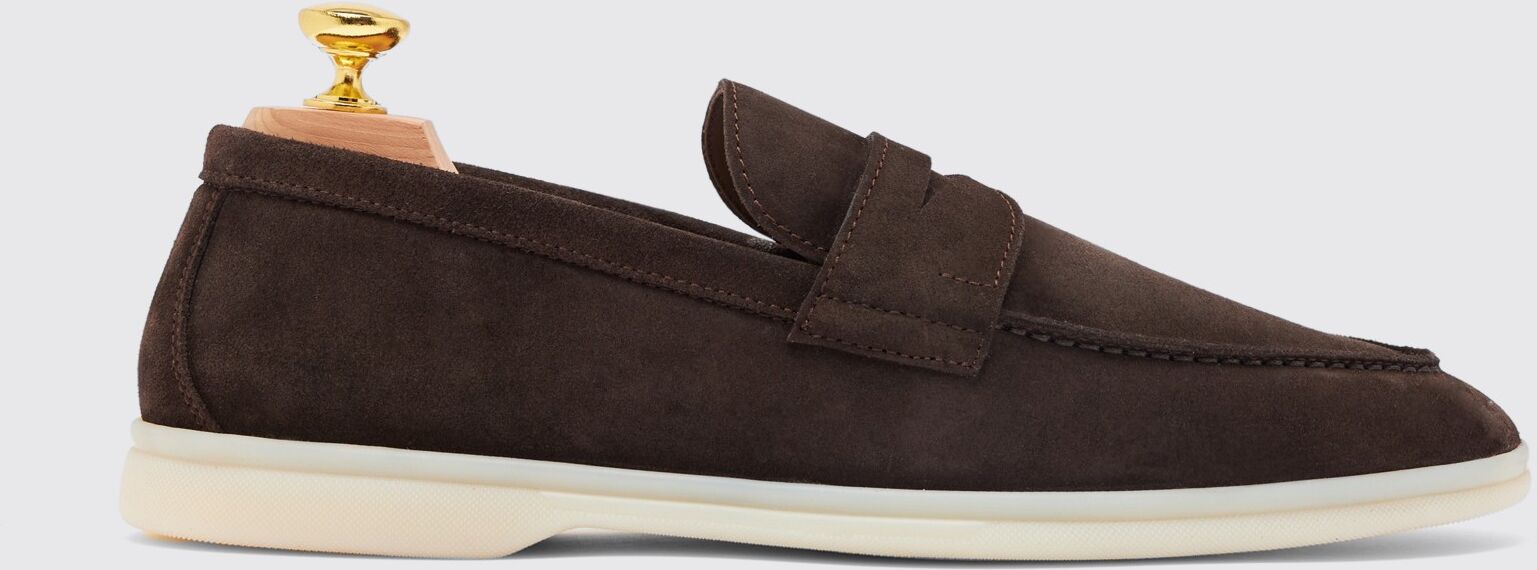 Scarosso Luciano Brown Suede - Uomo Mocassini Brown - Suede 42,5