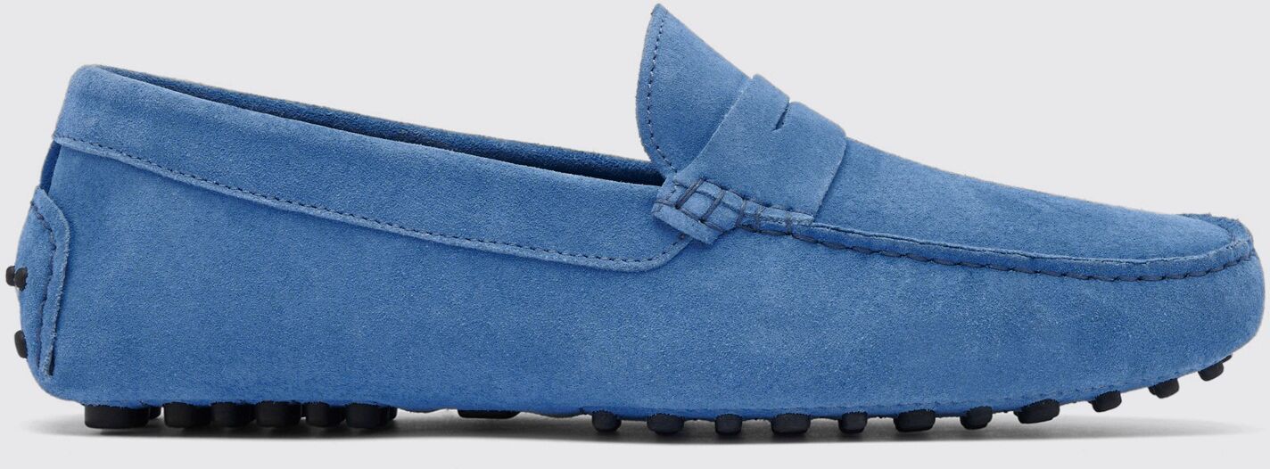 Scarosso Michael Light Blue Suede - Uomo Mocassini Con Gommini Light Blue - Suede 43,5