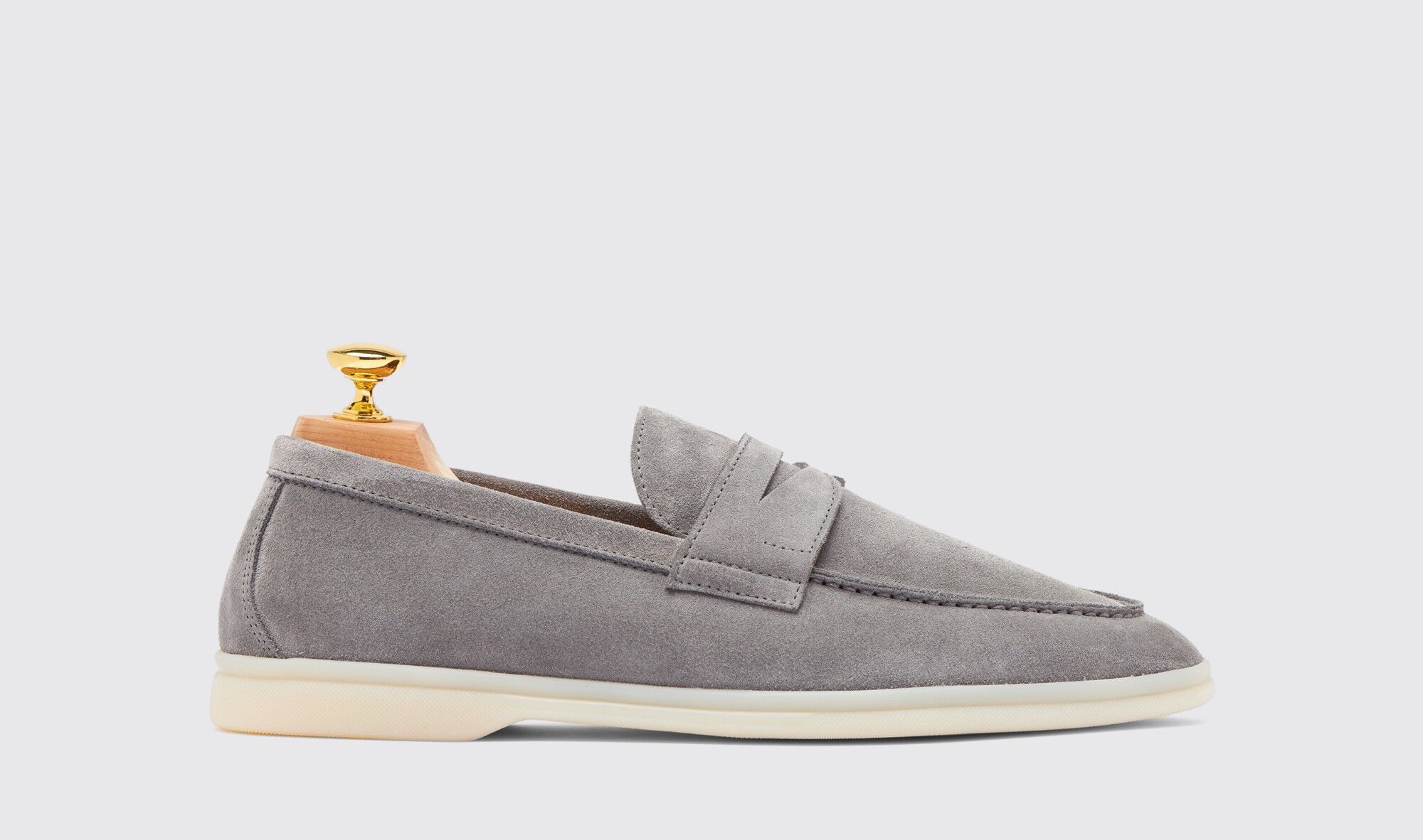 Scarosso Luciano Grey Suede - Uomo Mocassini Grey - Suede 42,5