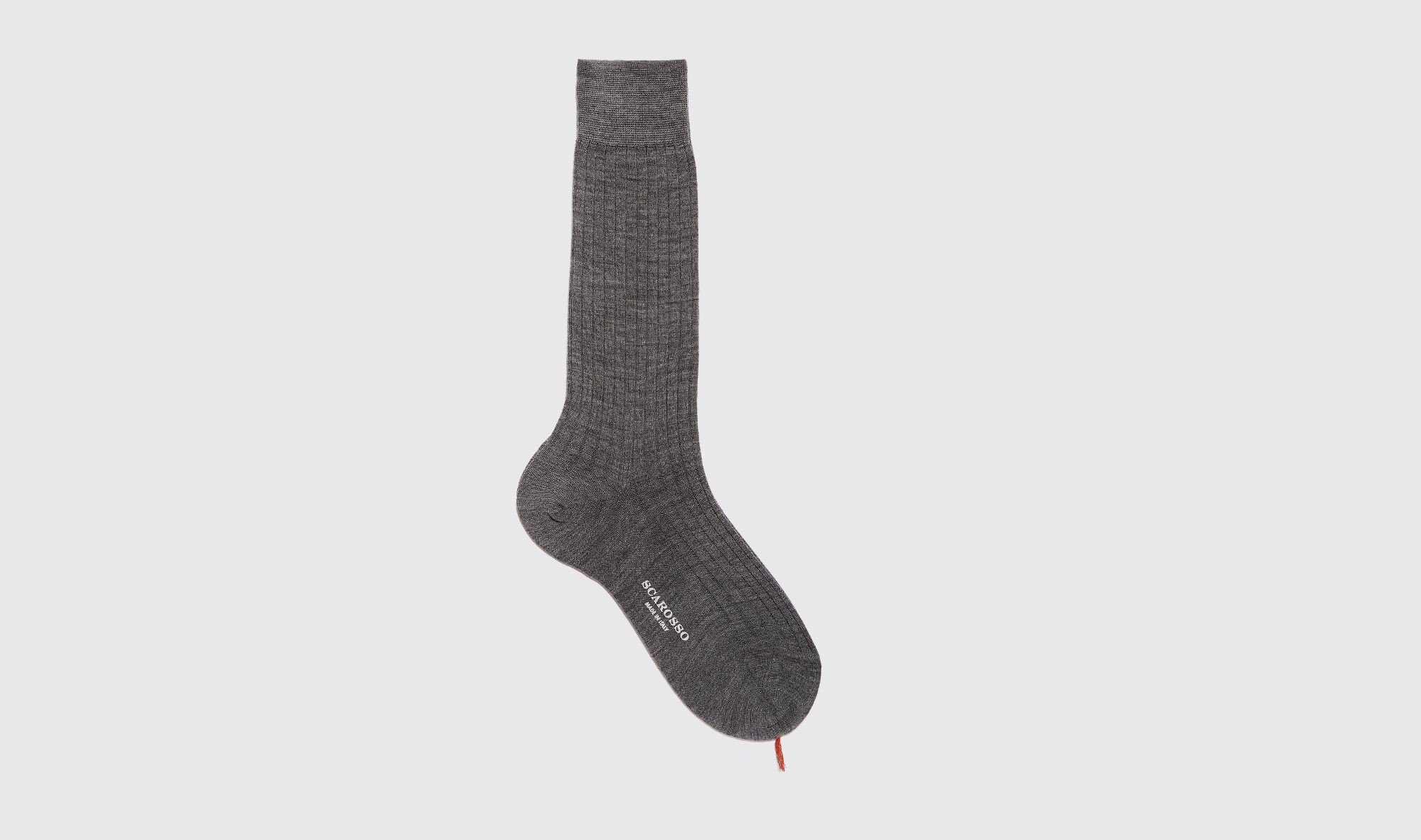 Scarosso Grey Wool Calf Socks - Uomo Prima Che Finiscano Grigio - Lana Merino 44-45