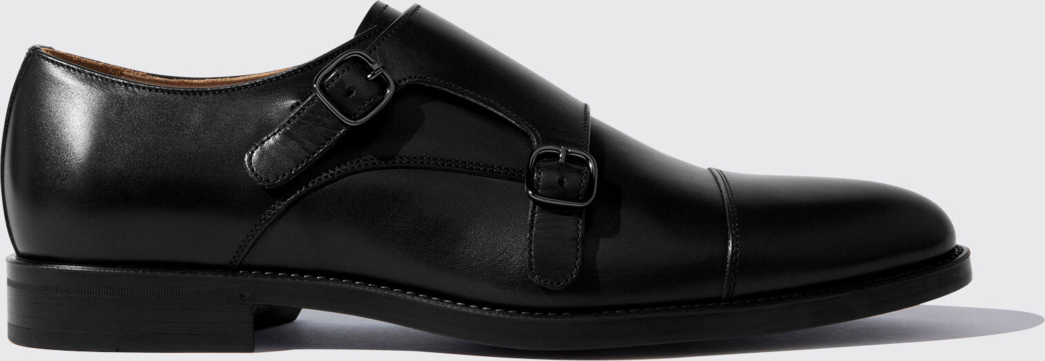 Scarosso Francesco Nero - Uomo Monk Strap Nero - Vitello 41