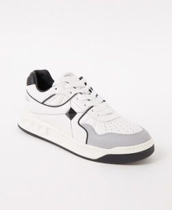 Valentino One Stud sneaker van leer - Middengrijs