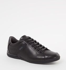 HUGO BOSS Saturn sneaker van leer - Zwart