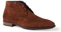 Floris van Bommel Chukka veterschoen van suède - Cognac