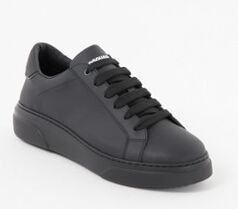 Dsquared2 Bumper sneaker van kalfsleer met geitenleren details - Zwart