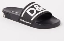 Dolce & Gabbana Slipper met logoprint - Zwart