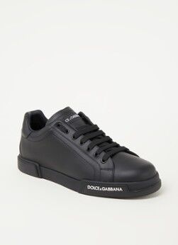 Dolce & Gabbana New Portofino sneaker van kalfsleer - Zwart