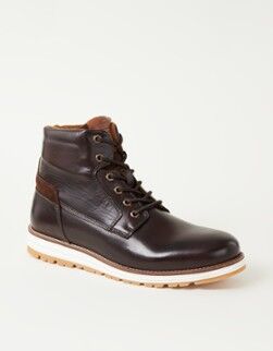 Dune London Catchy veterboot van leer - Bruin