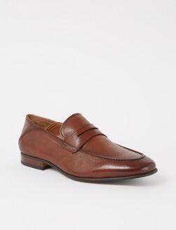 Dune London Sync loafer van leer - Bruin