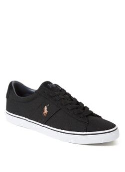 Ralph Lauren Sayer sneaker van canvas - Zwart