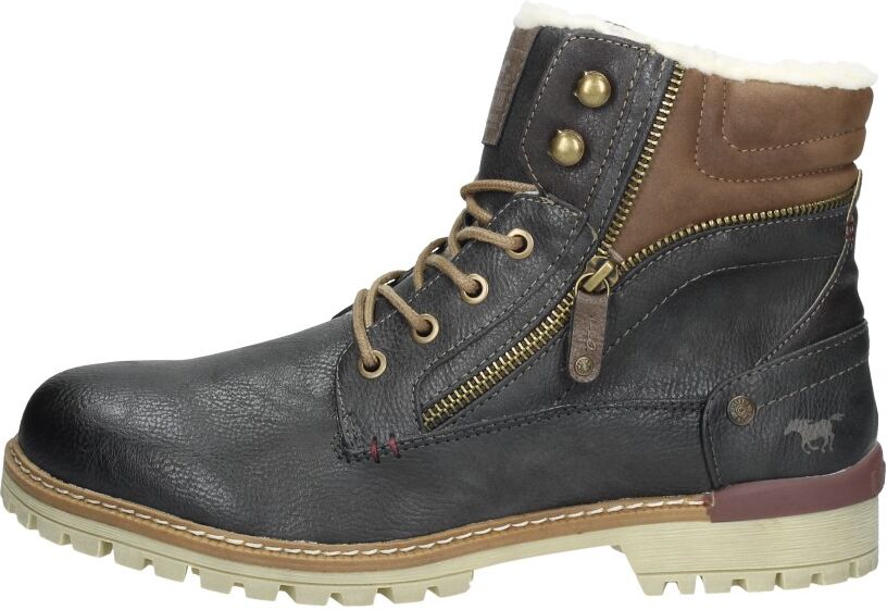 Mustang - Heren Veterschoenen  - Donkergrijs - Size: 47 - male