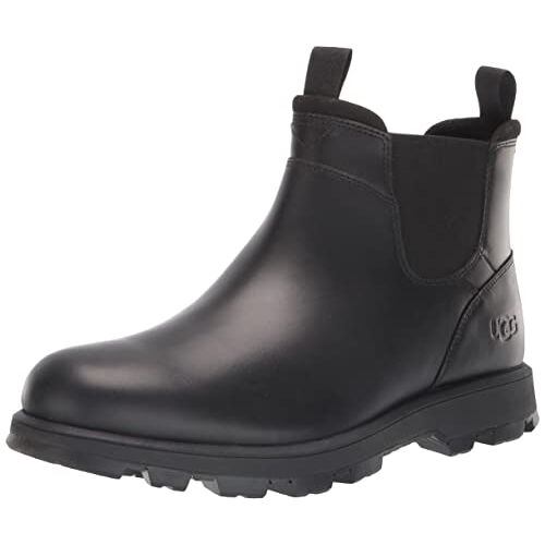 UGG Heren Hillmont Chelsea Boot, Zwart leder, 40 EU