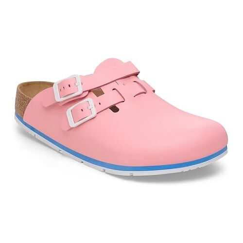 Birkenstock Kay Pro leren clogs hoogwaardige vrijetijds- en professionele schoenen voor geneeskunde, gastronomie en service, Coral Shell, 44 EU