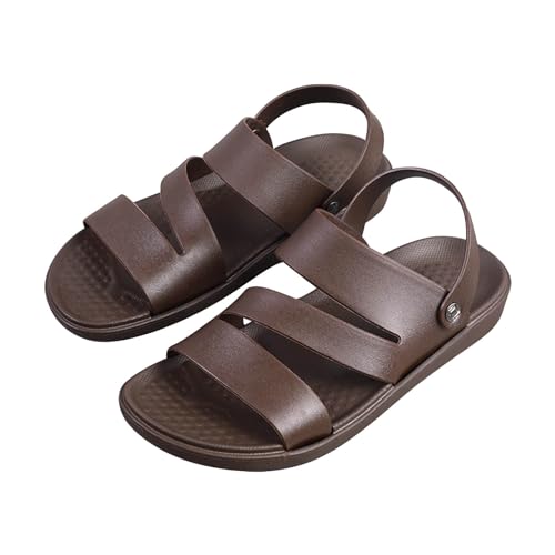 LDadgf Heren Sandalen Sport Zomer Strand Slippers Schuiven Outdoor Remote Slippers Sandalen Schoenen Heren Business 44, bruin, 44 EU