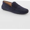 Tod's City Gommino mocassin van suède - Donkerblauw