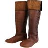 NOALED Western Knielaarzen Ridderlaarzen Retro Leren Schoenen PU Lederen Ridderlaarzen, Bruin, 39 EU