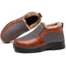 INOMAK Herren Winter Wasserdicht Warm Rutschfest Bequeme Schuhe Snow Ankle Boots, mens slip on boots, men's winter boots (US 10/EU44,Brown)