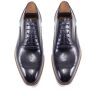 Ninepointninetynine Oxford Schoenen voor Mannen Lace Up Rubber Zool Blok Hak Slip Resistant Business, Zwart, 40 EU