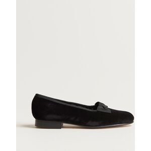 Bowhill & Elliott Opera Velvet Bow Pumps Black