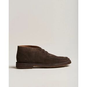 Drake's Crosby Moc-Toe Suede Chukka Boots Dark Brown